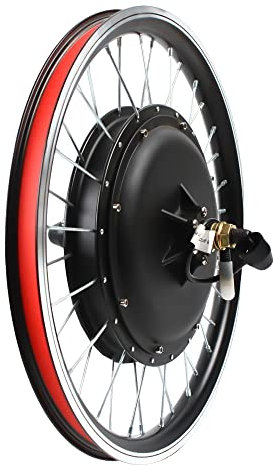 Elmotor konverteringssats 48 V 1 000 W motorsats bakhjul, 20 tums cykel konverteringssats för V-broms/skivbroms