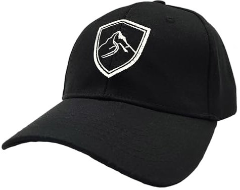 Solohike Cap in Schwarz, Basecap Herren Wandern, Basecap Herren Berg, Mütze Herren, Mütze Damen, Basecap Herren, Basecap zum Sport, Freizeit, Golf, oder Running, Unisex, Baumwoll-Twill
