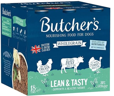 Butcher's Lean and Tasty Whole Grain Canned Dog Food, 18 Pack, 390g Each