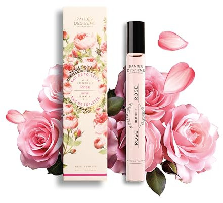 Panier des Sens - Roll On - Rose Perfume for Women - Floral Fragrance - Long Lasting, Natural Perfume - Hair & Body - Vegan Friendly - 10ml