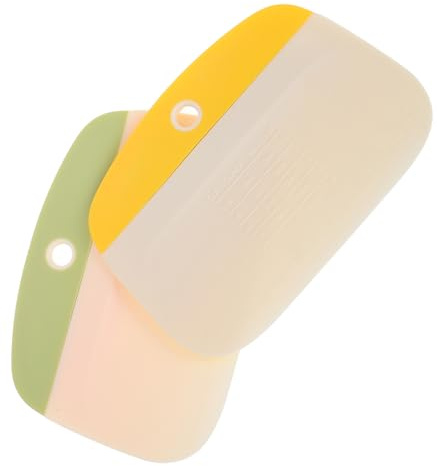 Abaodam 2pezzi Raschietto da Banco per Pane in Plastica Pp Raschietto per Impasto Flessibile Utensile per Cottura al Forno e Pasticceria per Fornai Domestici