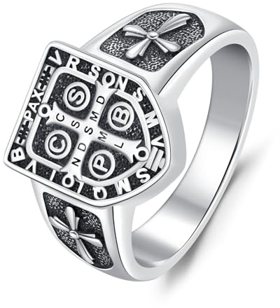 OHAYOO Bague pour homme en argent 925 avec bouclier viking et runes mythologie nordique amulette sceau viking bijoux pour homme, 140 mm, Argent sterling, Pas de pierre précieuse