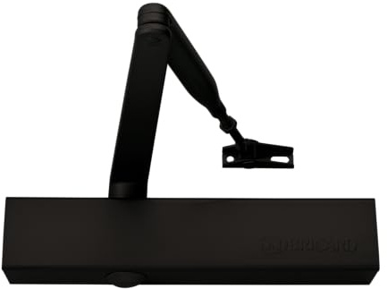 Bricard 62013033 Chiudiporta idraulico forza 2-6 (120kg), braccio standard, CE, tagliafuoco, conforme alla norma EN 1154, nero
