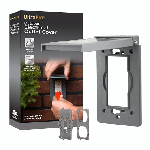 UltraPro Outdoor Weatherproof Electrical Outlet Cover, Single Gang, 2 Pack