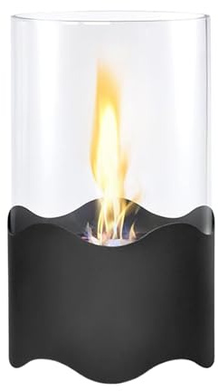 Chimenea Pequeña,Lámpara De Alcohol con Pétalos Ondulados - Chimenea Decorativa Moderna para Terraza - para Oficina Dormitorio Sala de Estar Mesa Cocina Repisa Estante Apartamento