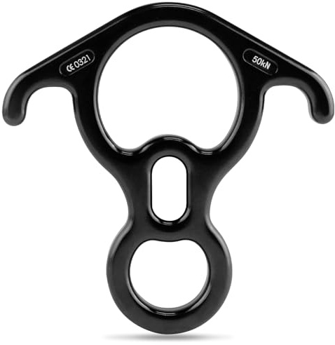 NIXRET 50KN Aluminium Alloy Abseiling Eight - High-Strength Rope Brake & Abseiling Device for 8-13 mm Ropes, Perfect for Climbing, Abseiling, Tree Climbing & as Vertical Cloth Suspension