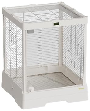 Birdcage Glass Bird cage Stainless Steel Home Parrot Villa Panoramic Transparent Viewing for Parrot(Style-A)