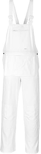 Portwest Maler-Latzhose Bolton, Größe: 4XL, Farbe: Weiß, S810WHR4XL