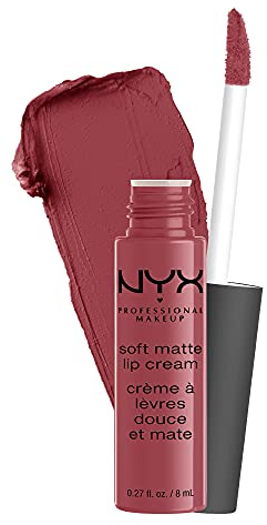 NYX Professional Makeup Soft Matte Lip Cream, Creamy and Matte Finish, Highly Pigmented Colour, Long Lasting, Vegan Formula, Shade: Budapest