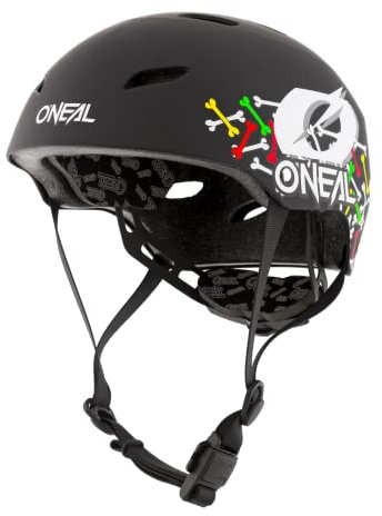 O'NEAL | Mountainbike-Helm | Kinder | Enduro All-Mountain | ABS Schale, Fidlock Magnetverschluss, große Ventilationsöffnungen | Dirt Lid Helmet Youth Skulls | Schwarz Multi | Größe S