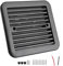 Ventilateur Latéral pour Camping-car, 4 W 12 V, Ventilateur D'extraction Unidirectionnel Silencieux pour Caravane, Camping-car, Camping-car, Noir