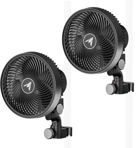 AC Infinity CLOUDRAY S6 (2er-Pack) – Clip-Ventilator 150mm für Grow Zelte, mit langlebigem EC-Motor, 10 Windstufen, 10 Oszillationsstufen, für Umluft und Kühlung im Indoor Grow