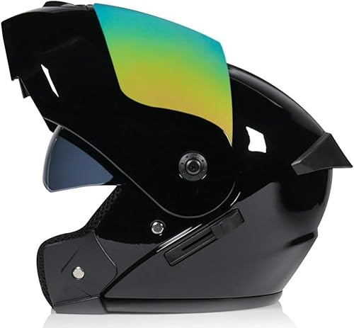 Casque Modulable Moto Intégral Casque, aur IntéGré Double Visière,ECE Homologué pour Scooter· Casque De Moto Homme Et Femme G,M56-57CM