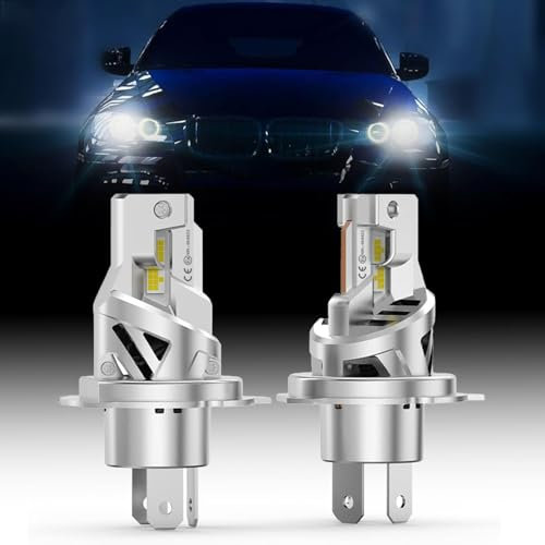 MOTORHOOK H4 Halogen-Scheinwerfer 5500K | 12V 60/55W | IP67 wasserdicht | Abblendlicht | 2er-Pack-6500K