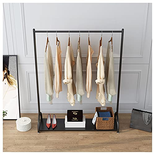 Portant à vêtements robuste et autonome avec étagère de rangement, 160 cm, simple et moderno, support de présentation de vêtements, supporte jusqu'à 90 kg