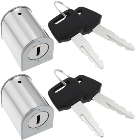 OTOTEC Juego de 2 Cerraduras de Dirección de Acero Inoxidable con Llaves Compatible con Honda CG125 Motocicletas