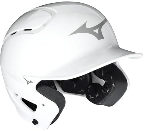 Mizuno B6 Men's Baseball Helmet - Solid - Bright White - Size S/M