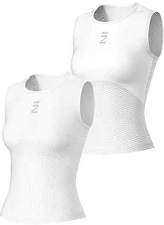INBIKE Fahrradwest Fahrradtrikot Radtrikot Rennrad Trikot Damen Ärmellos Sommer Funktionsunterhemd Faruen Fahrradbekleidung Atmungsaktiv Feuchtigkeitstransport Schnell Trocknend YX&QY Weiß S/M*2