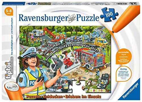 Ravensburger tiptoi 00554 - Puzzle: Im Einsatz, 100 Teile