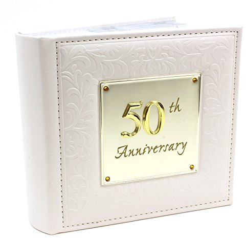 Joe Davies Delux 50th Wedding Anniversary Album-77985, white, Photo Size 6x4