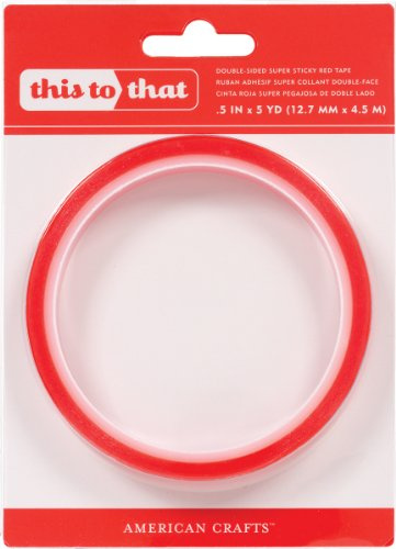 American Crafts Double-Sided Super Sticky Red Tape-.5 X5yd