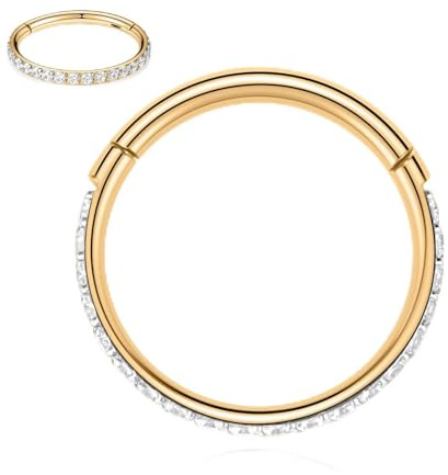 AROWRO näspiercing helix piercingar septum piercing tragus piercing conch piercing daith piercing rook piercing kirurgiskt stål zirkonium ring 20 g 18 g 16 g 14 g 12 g, Legerat stål