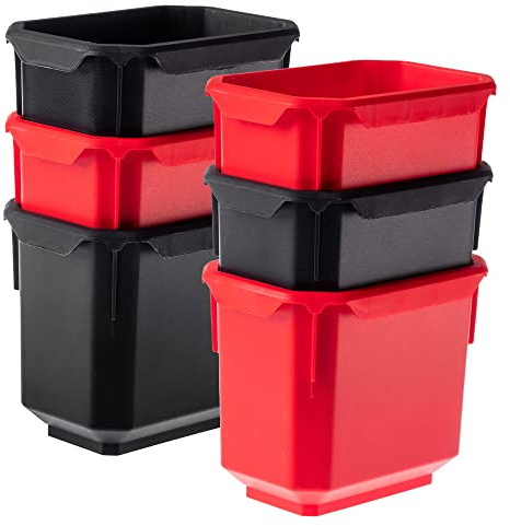 KADAX Behållare för verktygsförvaring, förvaringslådor av PP-plast, nagelbrädsmuggar i olika storlekar, muggar för spik och skruvar (set om 6 – 11 x 7,5 cm)