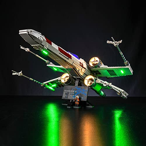 LocoLee Led Licht Set Kompatibel mit Lego X-Wing Starfighter, Led Beleuchtungs Set Compatible with Lego 75355 Star Wars X-Wing - Nur Lichter Set, Kein Modell (Standard Version)