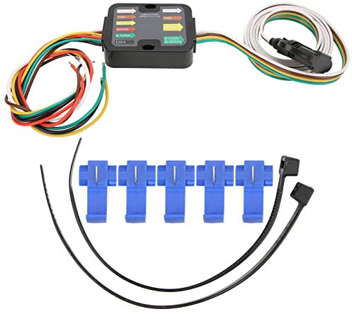Kit Convertitore Fanale Posteriore per Rimorchio, Giunzione Alimentata da 3 a 2 Fili, Cablaggio a 4 Vie, Accessori per Gancio di Traino Convertitore Fanale Posteriore Compatibile