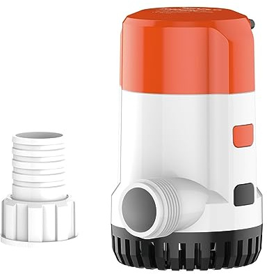LIGHTEU®, 12 V 2000 GPH automatisk vattennivåavkänning länsvattenpump, 7,5 A med inbyggd vattensensor, SFBP1-G2000-13B