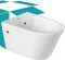 HOROW Wand-Bidet für Intimdusche Sitzbad Keramik Weiß Waschbeckendusche Randloses Bidetbecken, Badezimmer WC Dusche Taharet, mit Hahnloch und Überlauf, Badezimmer