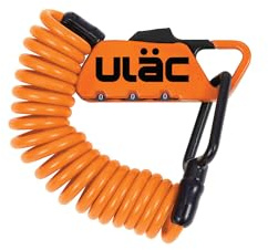 ULAC Piccadilly LTD Lucchetto combinato multiuso con moschettone e cavo per casco, motocicletta, e-scooter, bicicletta, armadietto della palestra, passeggini per bambini, valigie, bagagli, cancello