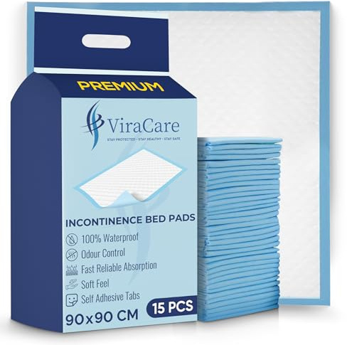 30 x Premium Incontinence Bed Pads 90x90 cm | Incontinence Bed Sheets | Provides Soft Feel | Disposable Bed Mats for Incontinence | Bed Protectors Kids | Maternity Bed Mats | (2 Packs of 15)
