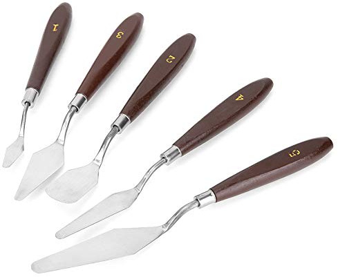 Pezzo Spatola per Pittura Coltello in Acciaio Inossidabile Manico in Legno Spatola per Pigmenti Spatola per Pittura a Olio Spatola per Pittura a Olio Spatola per Pittura a Olio