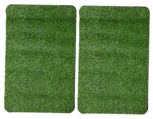 POPETPOP 2pcs Artificial Turf Grass Mat for Dogs Easy to Synthetic Lawn Rug Versatile Outdoor Indoor Use Pet-Friendly Interlocking Tiles for Patio Garden and Landscape