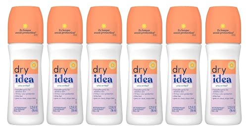 Dry Idea Anti-Perspirant Deodorant Roll-On Unscented 3.25 oz (Pack of 6)