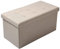 WOLTU Sitzhocker mit Stauraum Sitzbank Faltbar Truhen Aufbewahrungsbox, Deckel Abnehmbar, Gepolsterte Sitzfläche aus Leinen, 76x37,5x38 cm, Beige
