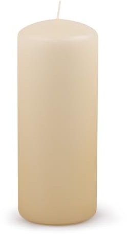 DONAU HOME Stumpenkerzen Klassische Kerze/Creme, Beige/ 1 Stück / 20 x Ø 8 cm Unparfümiert/zur Dekoration / 100 Stunden Brenndauer/Deko Kerzen Wachskerze/Tischkerzen Altar-Kerze