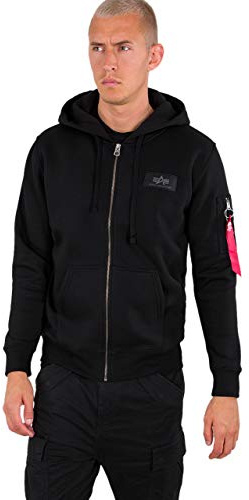 Alpha Industries Back Print Zip Hoodie für Herren Black