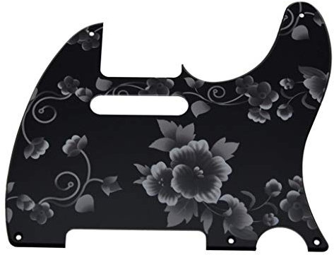 Dopro Schlagbrett mit 5 Löchern, Vintage-Telee-Gitarre, 3D-Druck, Kunststoff, für USA/Mexikanische Fender Telecaster Blumenmuster