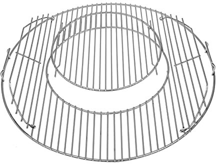 GriHero Hinged Cooking Grate Replacement Parts for 57cm Weber Gourmet BBQ System, Stainless Steel Grill Grate for Weber 8835, Bar-B-Kettle, One-Touch, Performer, Master-Touch Charcoal Grills