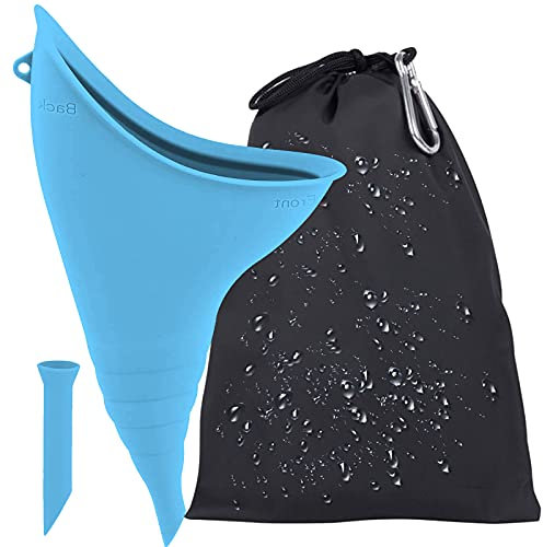BAYINBROOK Urinella für Frauen Silikon Trichter Tragbares Urinal für Frauen Stehend Bis Pinkeltrichter Wiederverwendbarer Frauenurinal für Frauen, Outdoor, Aktivitäten, Camping (Blue)