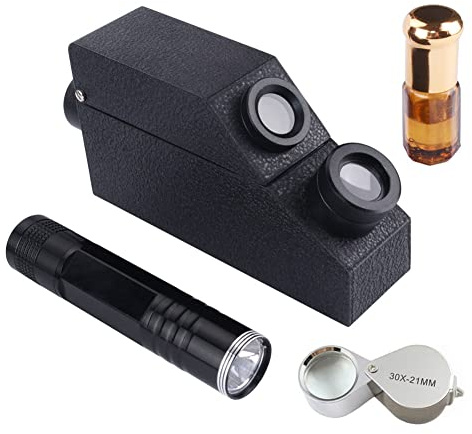 Gem Portable Refractometer, RHG181 1.30-1.81 Presidium Gemstone ldentification Tester for Jewelry, Gold ＆ Silver and Diamond, Lab Refractometers