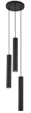 Lindby Ceiling Light Joffrey dimmable (Modern) in Black Made of Metal for e.g. Living Room & Dining (3 Light Sources, GU10) from Pendant Lighting lamp Hanging Ceiling