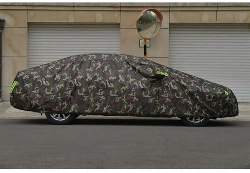 WOLWES Funda para Coche Compatible con VW para CC Protección contra La Lluvia Y El Sol Al Aire Libre Cubierta Completa Coche Cubierta Protectora contra Granizo Todo Tipo Clima Lonas A Prueba Viento