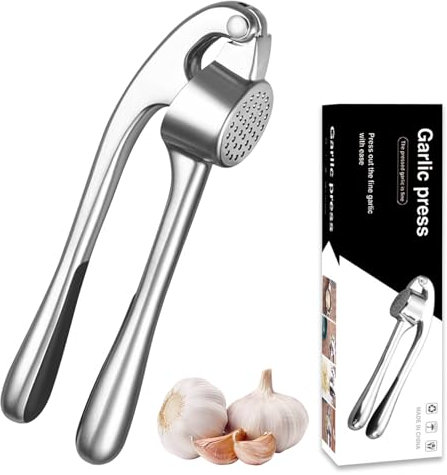 Spremiaglio lavabile in lavastoviglie, Garlic Press con manico facile da spremere, pratico utensile da cucina per aglio e zenzero senza sbucciare, spremiaglio professionale, pressa per zenzero,