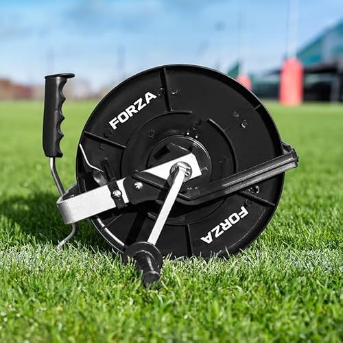FORZA Line Marking Reel | Heavy-Duty Sports Pitch Marking Tool – Holds Up to 200m Twine – Durable ABS Plastic Spool & Steel Winder – Ergonomic Handle for Comfortable Use