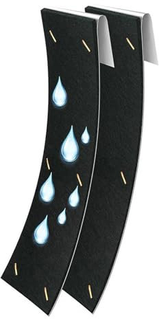 Poludatly Lot de 2 amortisseurs de bruit de gouttière, silencieux de gouttière, protection anti-éclaboussures de gouttière, silencieux de gouttière réglable, protection de gouttière portable pour