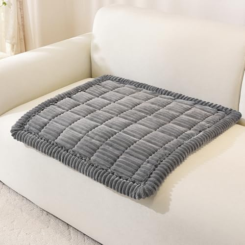 Royhom Pet Sofa Arm Cover Washable, Soft Thick Sofa Arm Protector Covers, Armchair Covers for Dogs, Backrest Covers Furniture Slipcovers (Grey, 70x70cm)