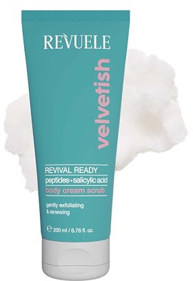REVUELE Revival Ready Crema Scrub Corpo con Peptidi e Acido Salicilico – Doppia Esfoliazione per Pelle Levigata, Compatta e Vellutata, 200 ml